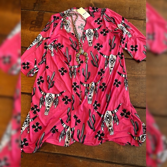 NWT Southern Stitch Cactus & Bull Head Cardigan - Picture 2 of 5